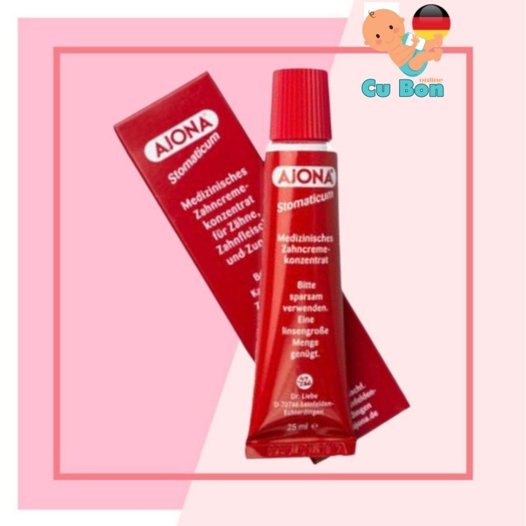 Kem Đánh Răng Y Tế Ajona của Đức 25 ml Loại bỏ cao răng, chống vi êm lợi, thơm mát hiệu quả gấp 5 lần loại thường