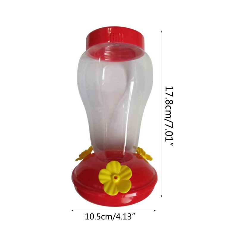 Dụng Cụ Đựng Nước Uống Bằng Nhựa Miệng Rộng Hình Hoa Treo Cửa Sổ Ngoài Trời Cho Chim Ruồi Chim Ruồi