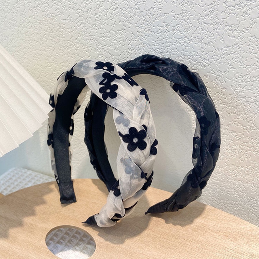 Băng Đô Phối Ren Lưới Họa Tiết Hoa Xinh Xắn Dành Cho Nữ