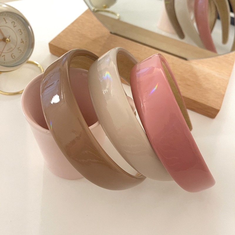 Băng Đô Da Bản Rộng Phong Cách Nhật Hàn Đơn Giản 2021