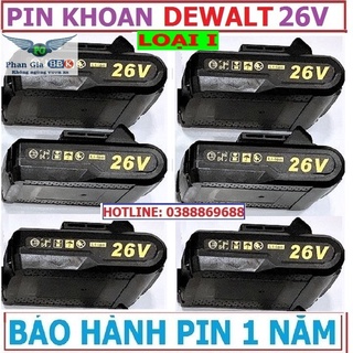 Pin máy khoan 26v - pin 26v - dùng cho máy 21v, 24v, 26v, 36v mới 100%