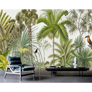 Tranh dán tường 3d khu vườn xanh mát BINBIN PC60 (Có in theo yêu cầu)