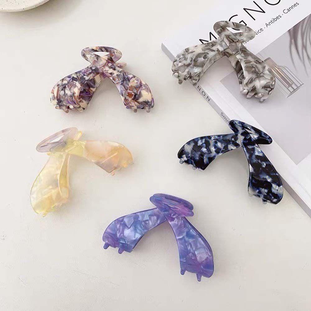 TWINKLE Kẹp Tóc Nhựa Acrylic Màu Sắc Ngọt Ngào Phong Cách Retro Cho Nữ