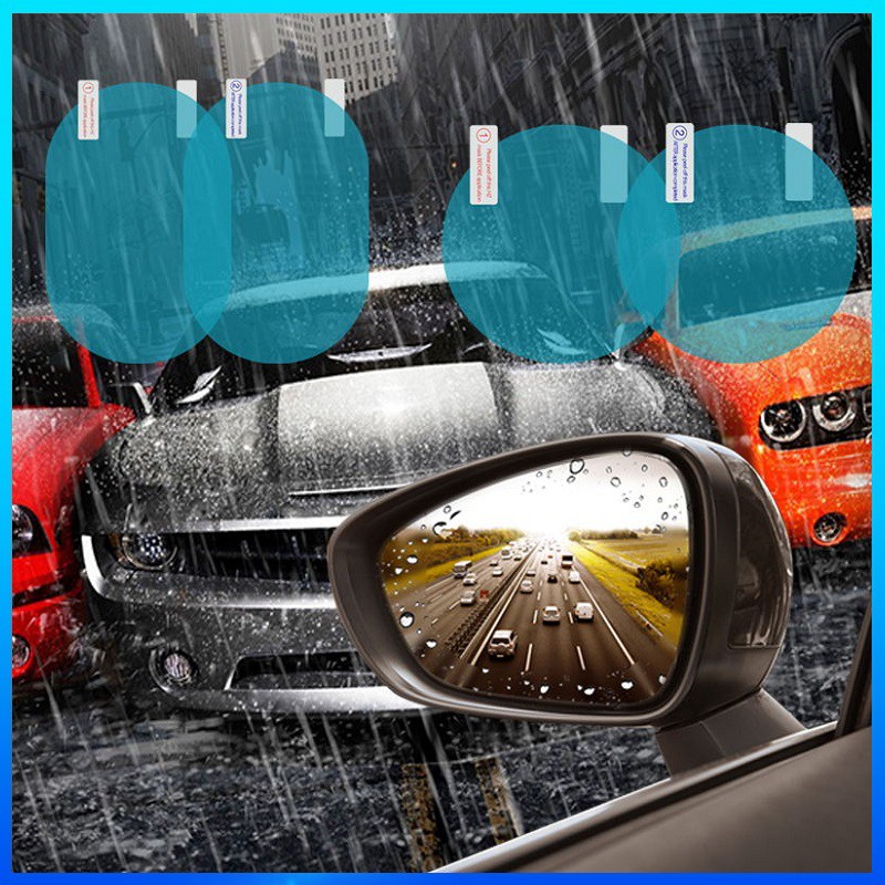 【CAR HOME】2Pcs dán chống sương/nước và chói cho gương chiếu hậu xe hơi bảng PET có 2 kiểu lựa chọn kèm phụ kiện