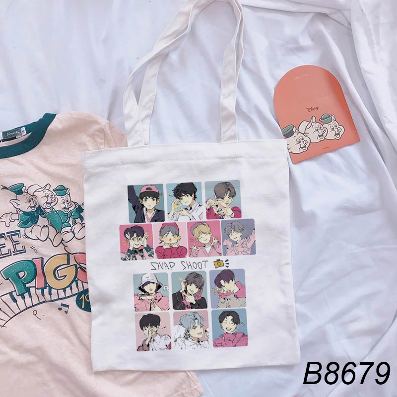 Túi Tote Đeo Vai In Hình Nhóm Nhạc Seventeen Thời Trang Cho Nữ