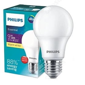 Bóng Đèn LED PHILIPS Essential Bulb E27 A60 Tiết kiệm Điện Ánh Sáng Vàng Trắng Hàng Chính Hãng BH 24 Tháng