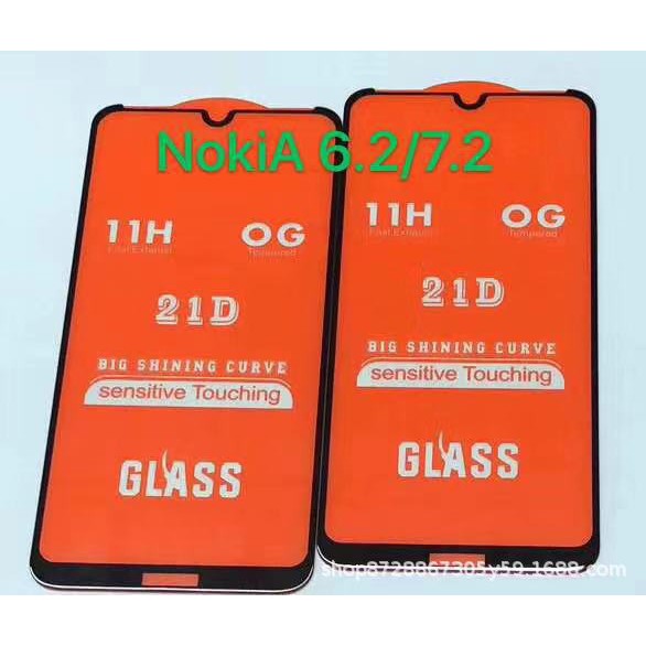 Nokia 7.2 - Kính cường lực 21D full màn hình độ cứng 11H tiêu chuẩn cảm ứng mượt mà bảo vệ màn hình tối đa