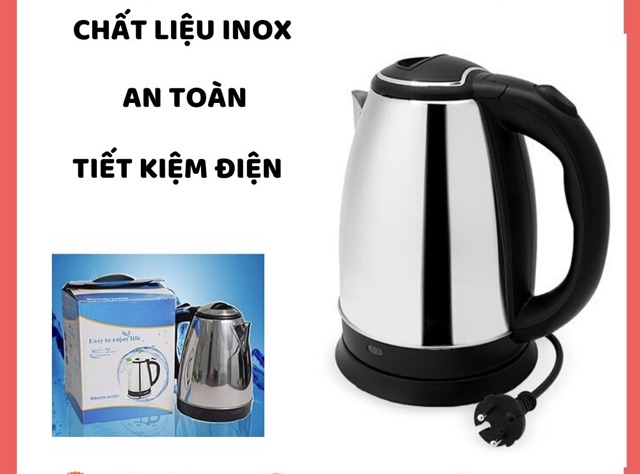 🔥🔥Bình đun nước siêu tốc inox cao cấp Electric Kettle 1.8 lít ( hàng Việt Nam )