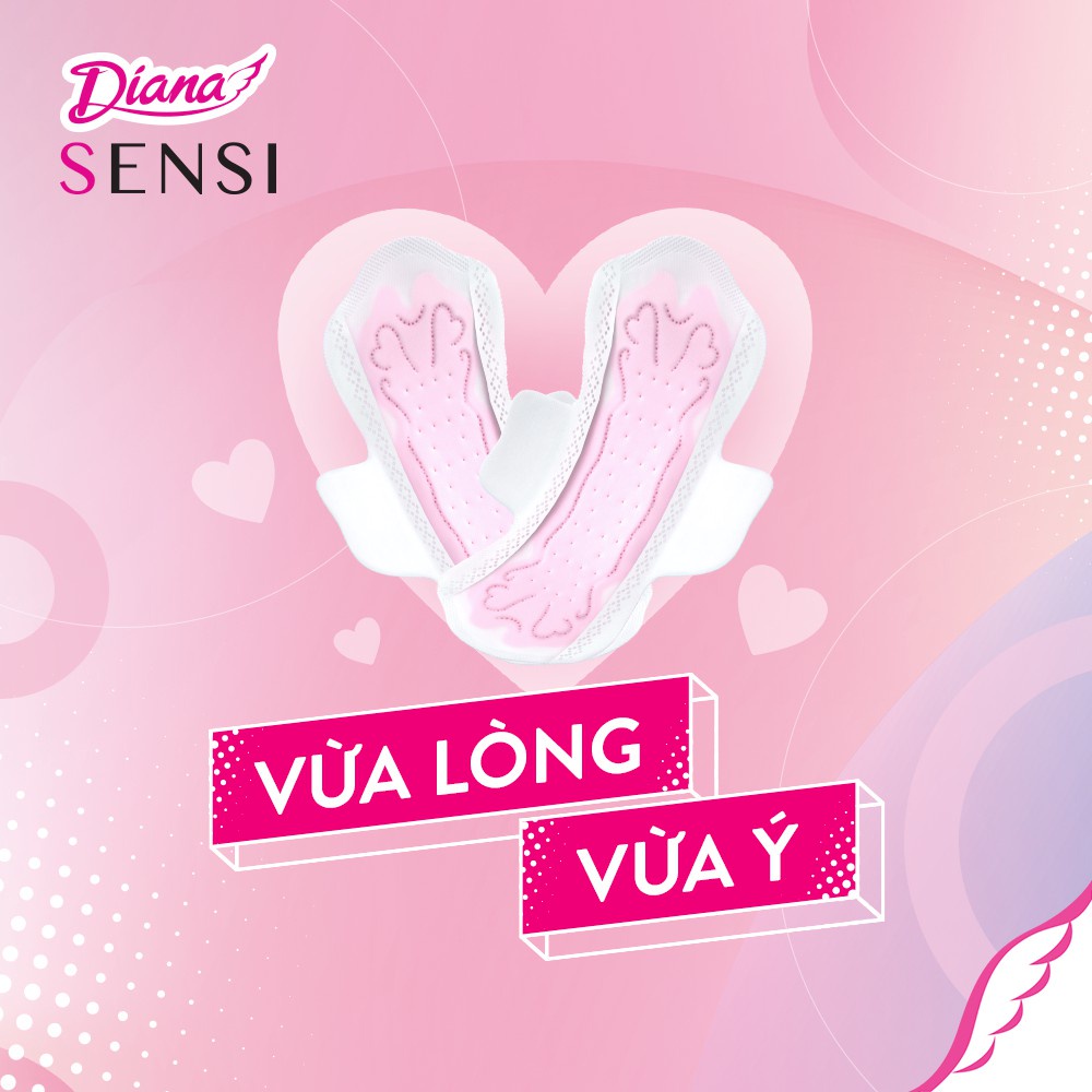 Combo 6 gói Băng vệ sinh Diana Sensi Siêu mỏng cánh 8 miếng/gói X6