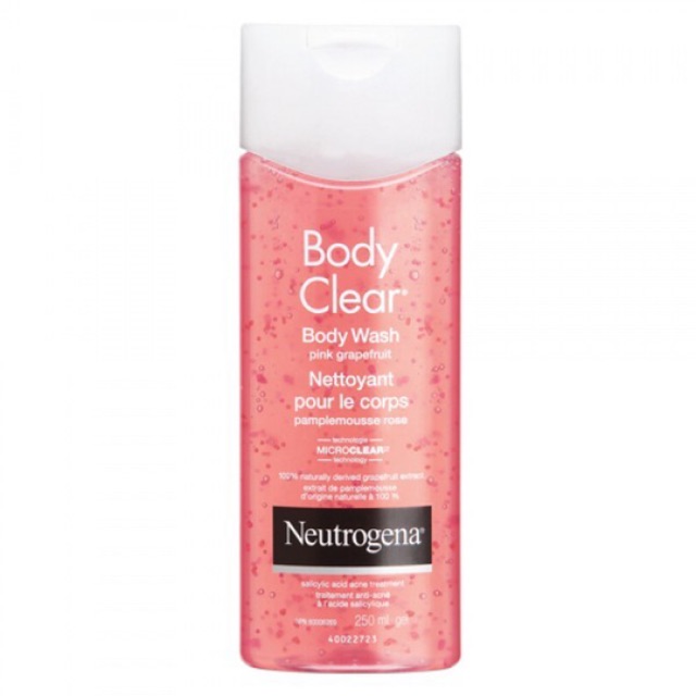 Sữa tắm sạch mụn Neutrogena Body Clear Pink Grapefruit gel 250ml hàng Mỹ