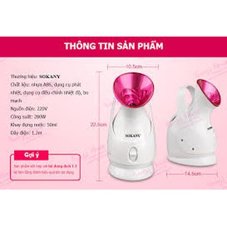 Máy xông hơi mặt Sokany (hồng)