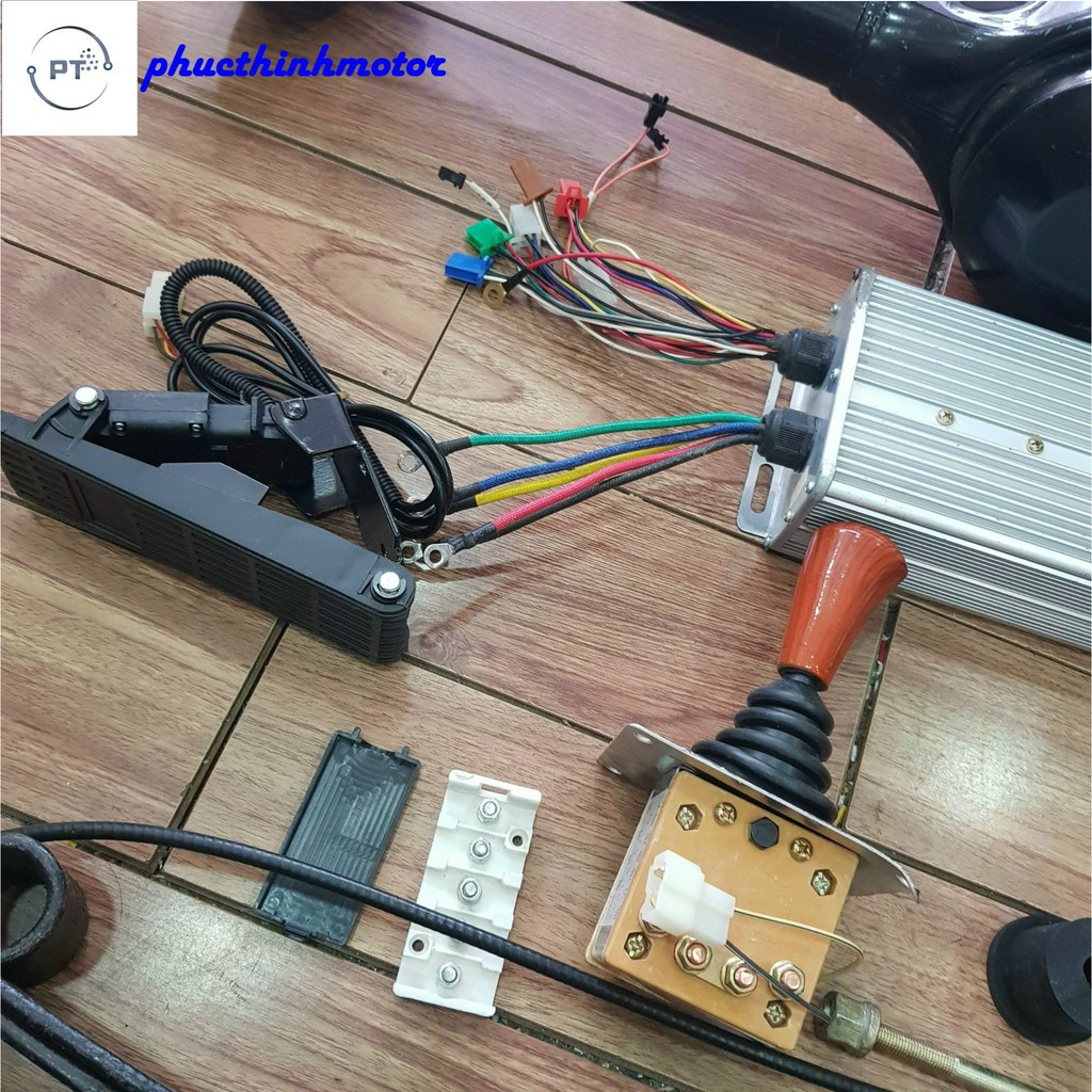 Bộ động cơ cầu sau 48v1000w visai xe ba banh bốn bánh