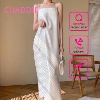 Đầm maxi 2 dây dập ly dáng suông nhiều màu xinh xắn