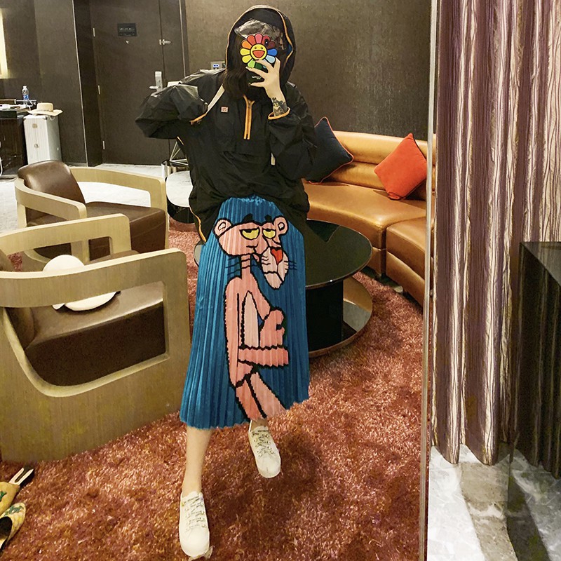 Pleated Skirt Hoạt Hình Váy Họa Tiết Da Báo Cho Phụ Nữ | BigBuy360 - bigbuy360.vn