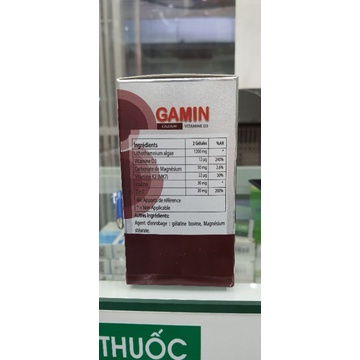 [Giá gốc] Gamin nano calcium -Bổ sung canxi- Hộp 60 viên