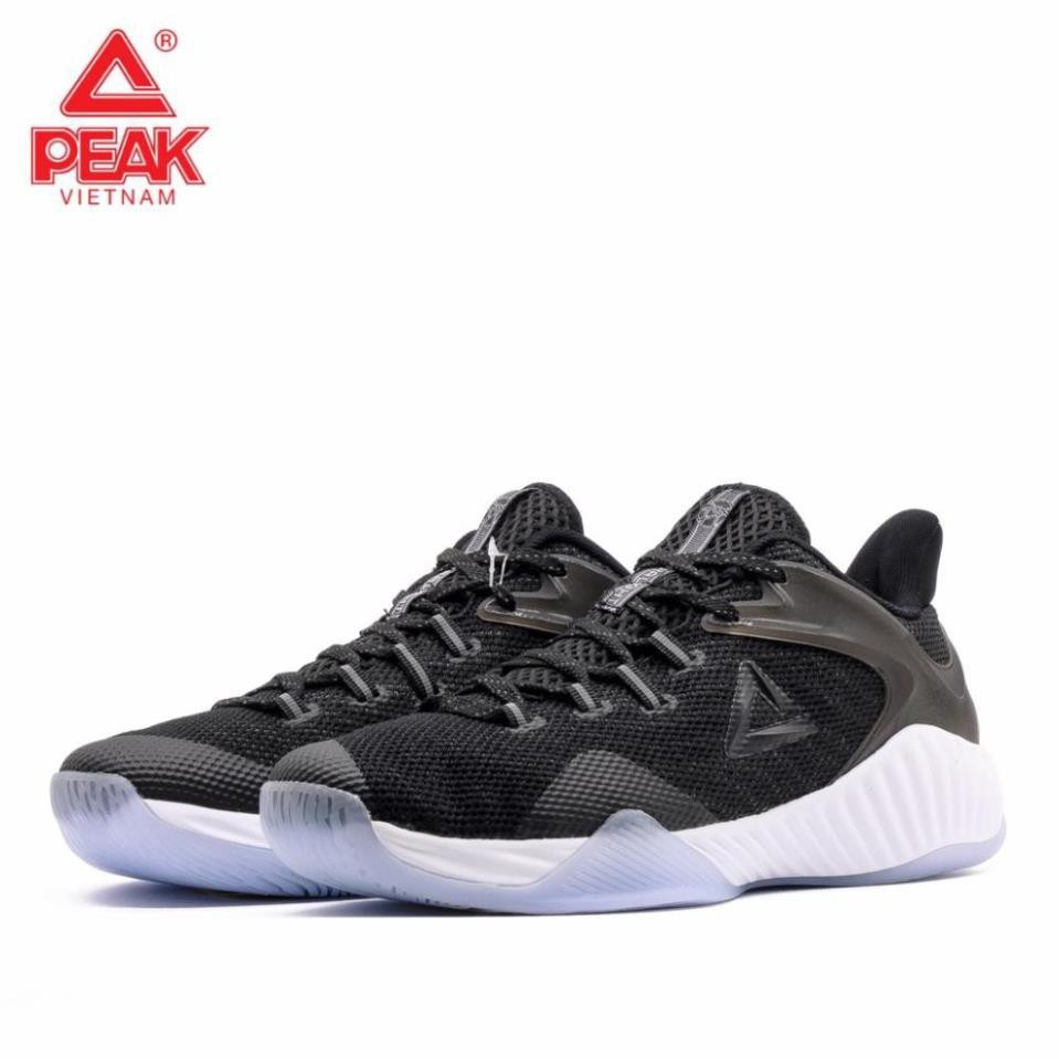 CT Hot Bán chạy - Giày bóng rổ PEAK Basketball Ultra Light STA E92041A – Đen Trắng ; ^