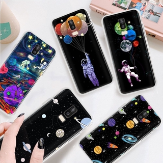 Transparent Case for Samsung Galaxy J8 Plus J6 Prime J7 Duo Pro TB113 Space Astronaut Cover
