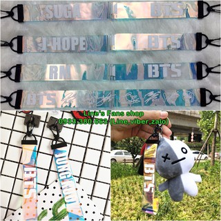 Móc khóa BTS + strap holo_Mẫu mới (KM tặng Sticker & hình xăm BT21 BTS)