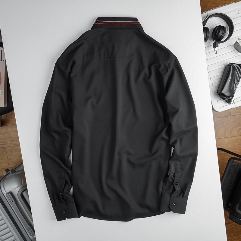 Áo sơ mi nam tay dài thêu hoạ tiết NY BIGSIZE < 120kg