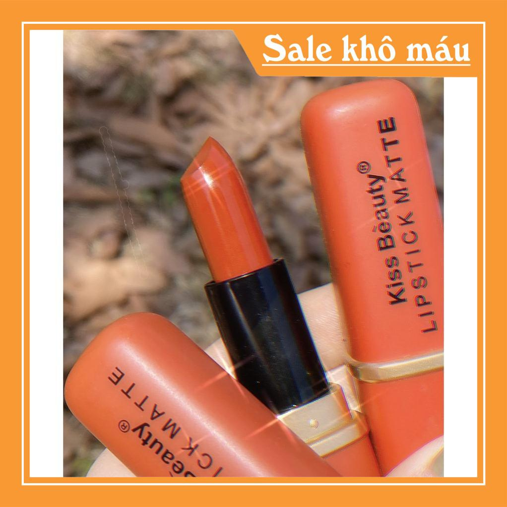 Son Thỏi Lì Tone Đỏ Kiss Beauty 35795 Chính Hãng Nội Địa sỉ tốt - PIG PIG (hàng sẵn)