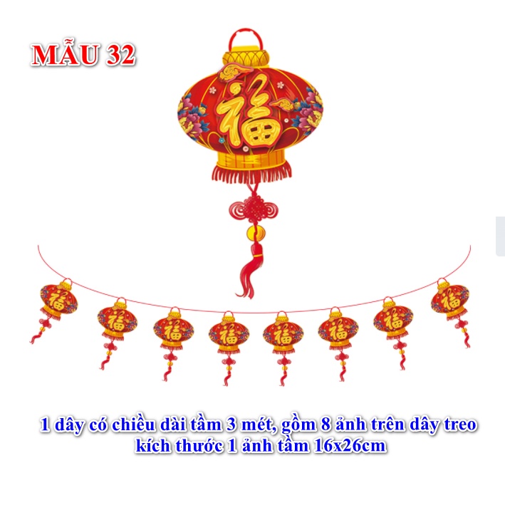 Cờ treo trang trí tết mẫu 32