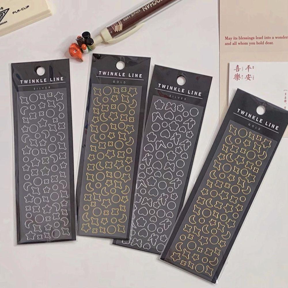 PEWANY Sticker Dán Trang Trí Điện Thoại / Sổ Tay / Nhật Ký Bằng Đường Viền Radium