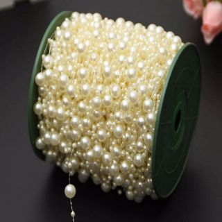 Dây hạt cườm trắng, đỏ, vàng nhạt