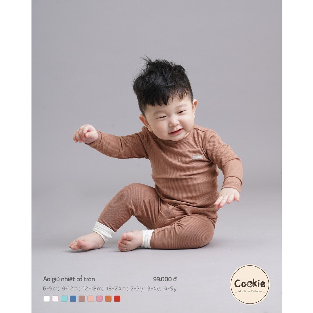 Cookie - Áo giữ nhiệt cổ tròn cho bé trai, bé gái từ 6 tháng đến 5 tuổi