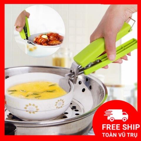 Dụng cụ gắp nóng tiện dụng có đầu kim loại thân bằng nhựa cách nhiệt chống nóng bảo vệ tay khoidaumoi