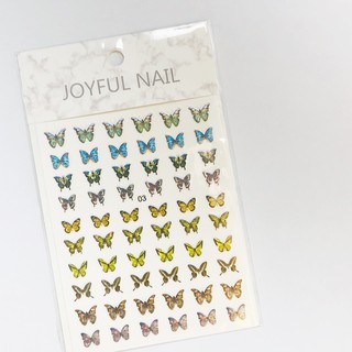 Phụ kiện trang trí móng, hình dán móng, Sticker bướm 5D