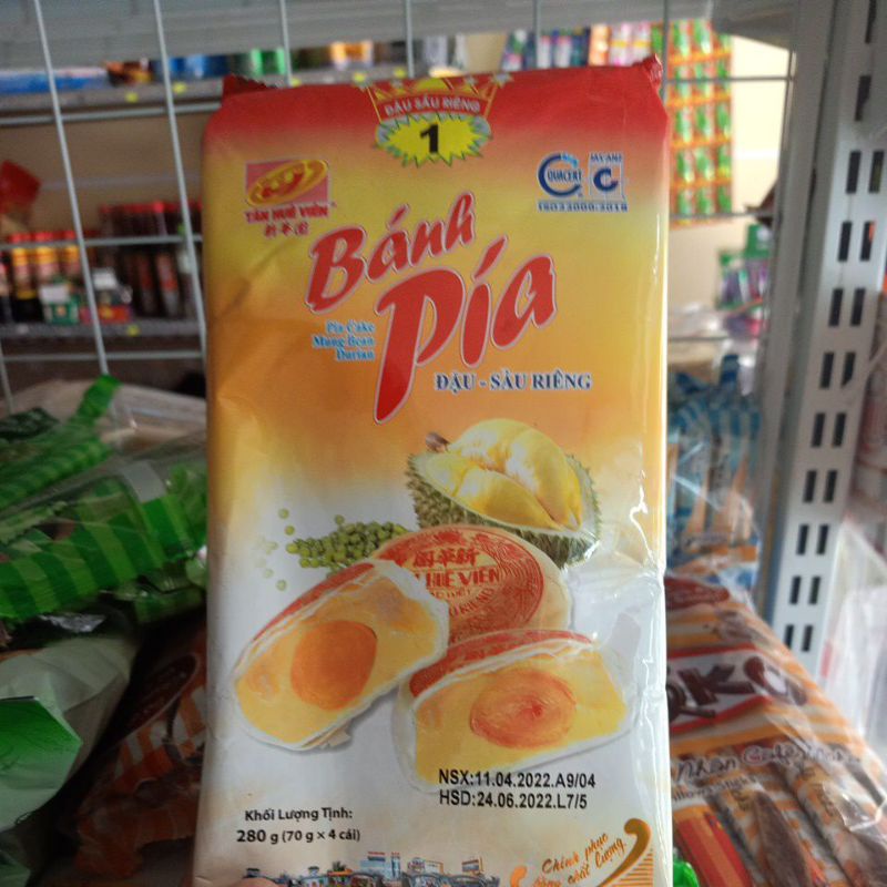 Bánh Pía nhân đậu sầu riêng đặc sản Sóc Trăng gói gồm 4 cái