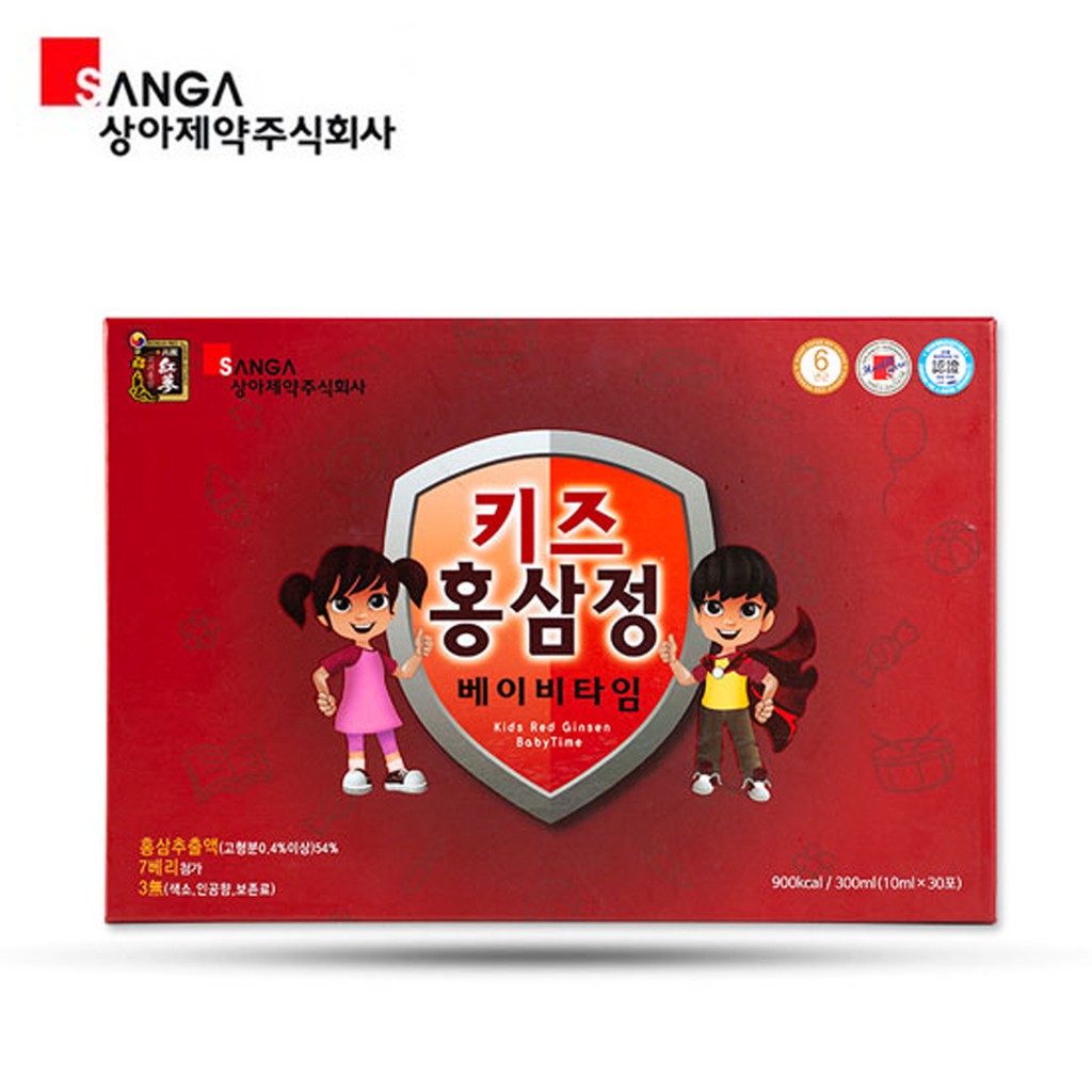 HỘP 30 GÓI NƯỚC HỒNG SÂM DÀNH CHO TRẺ EM KIDS RED GINSENG BABY TIME SANGA