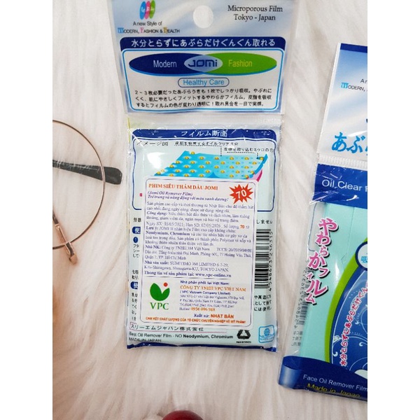 Giấy Thấm Dầu Jomi Oil Clear Film Nhật Bản - Gói 70 Miếng