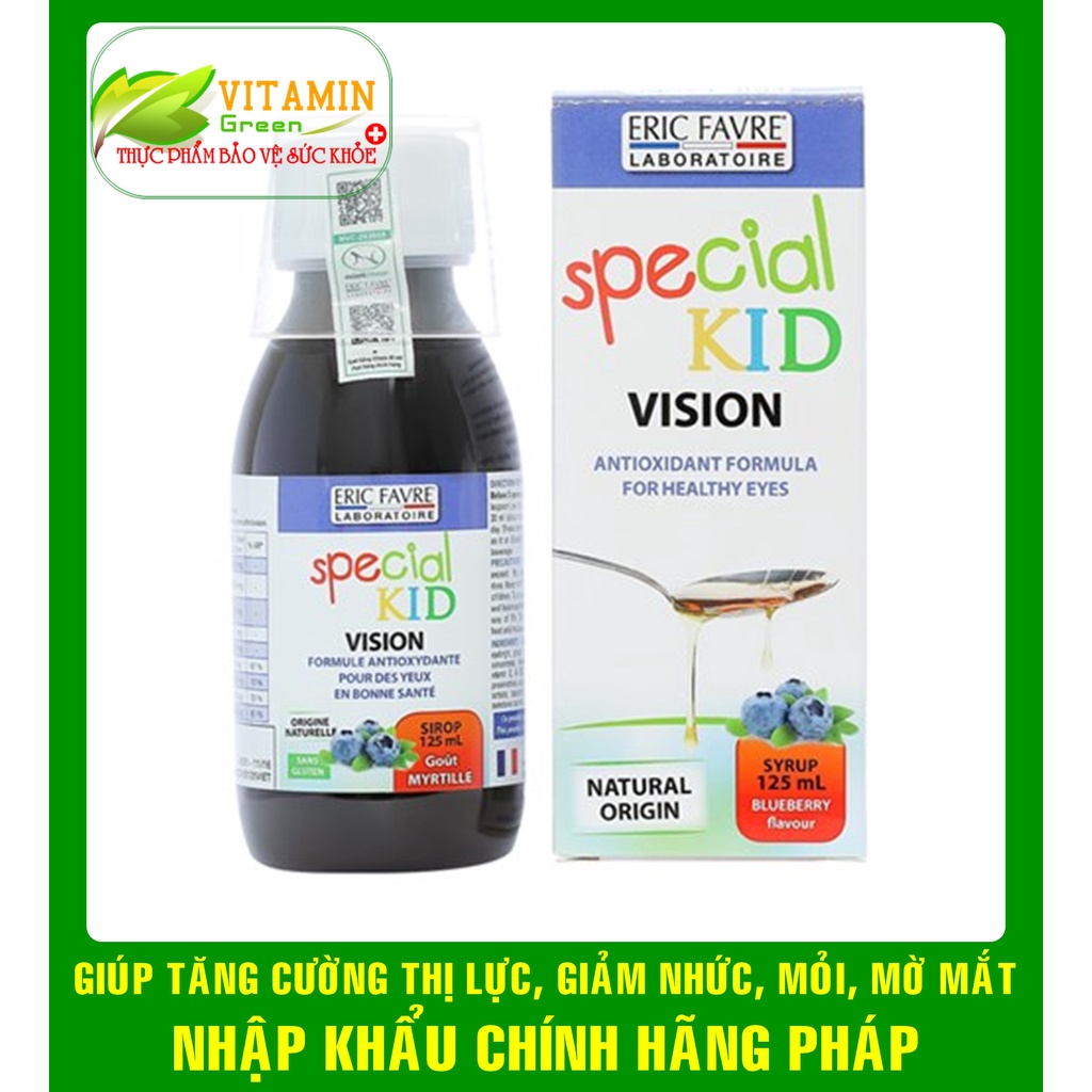 SPECIAL KID VISION GIÚP BỔ MẮT, TĂNG CƯỜNG THỊ LỰC, GIẢM NHỨC MỎI MẮT | NHẬP KHẨU CHÍNH HÃNG PHÁP