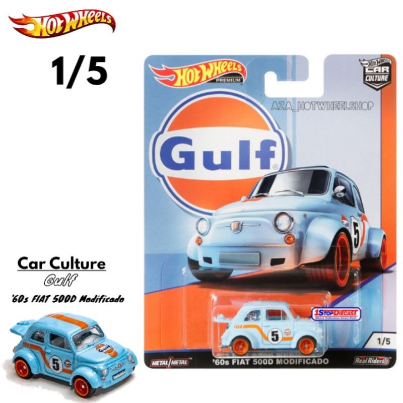 Hot Wheels Mô Hình Đồ Chơi Xe Hơi Gulf Series' 60s Fiat 500d Modificado Hw