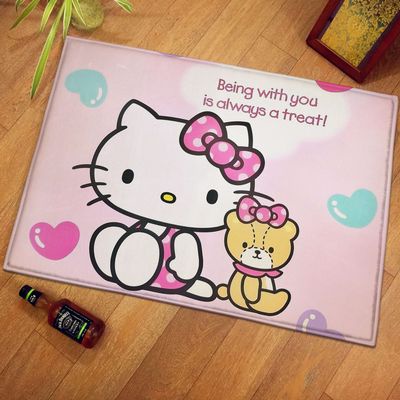 Thảm chữ nhật hình Hello Kitty kích thước 40x60cm KT039