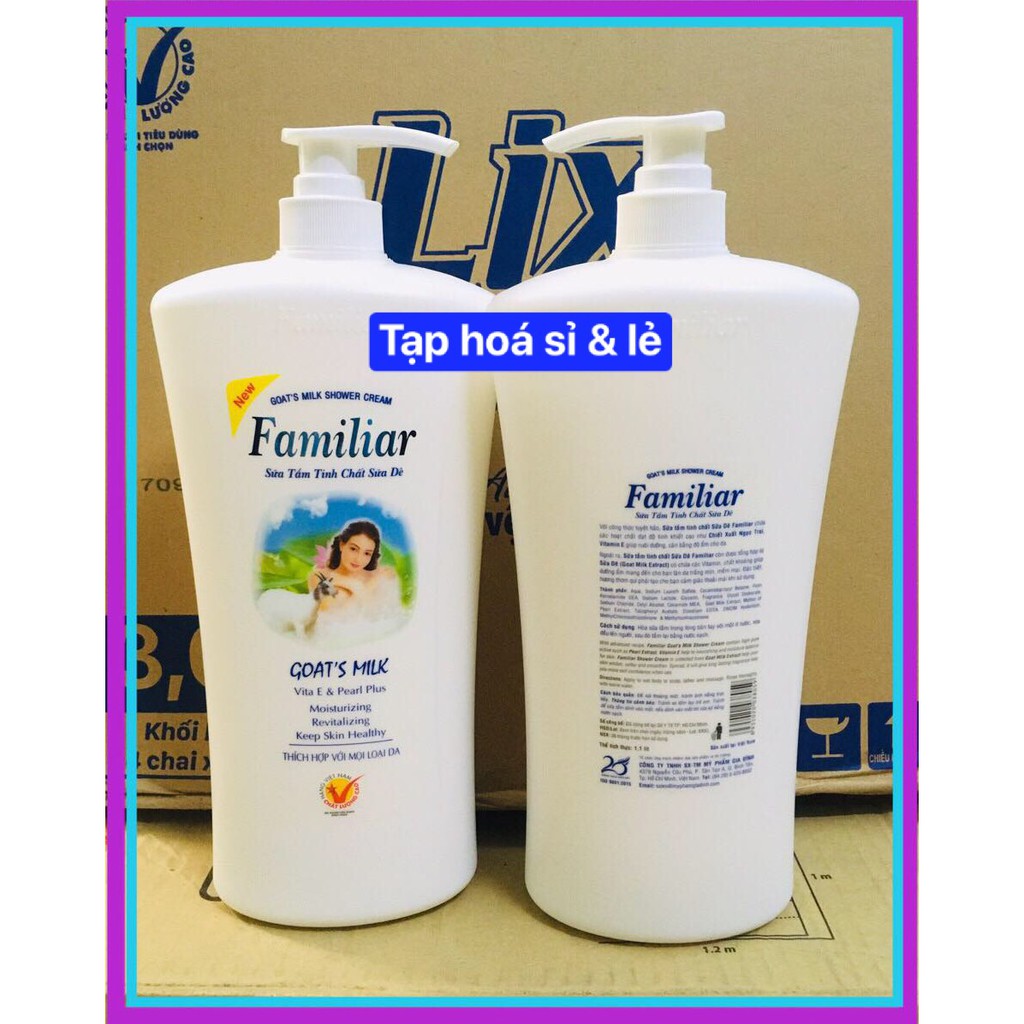 Sữa tắm tinh chất sữa dê Familiar 1,1 lít