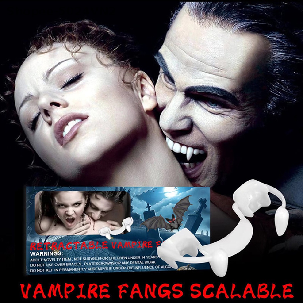 [Mới &amp; Halloween &amp; Halloween] Niềng Răng Ma Cà Rồng Có Thể Thu Gọn Fangs Cho Bữa Tiệc Hóa Trang