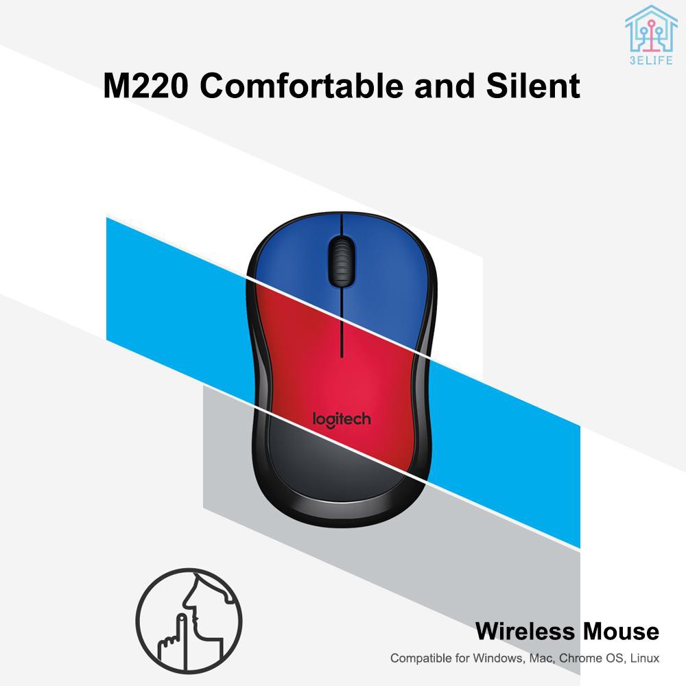 Chuột Không Dây Logitech M220 2.4g Màu Xám