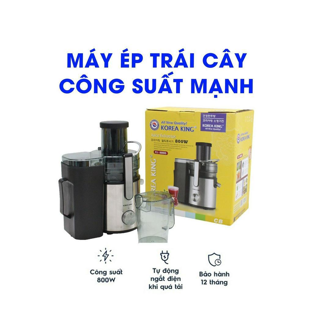 Máy ép trái cây Korea King Chính hãng Hàn Quốc, Ép mọi loại hoa quả to,mini Nhanh-Bền-An toàn [PJ-800BS]