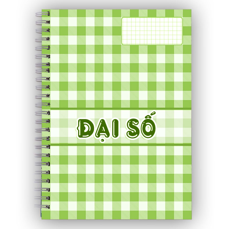 Sổ lò xo tên môn học B5 80 120 160 trang ruột kẻ ngang caro Self Planner