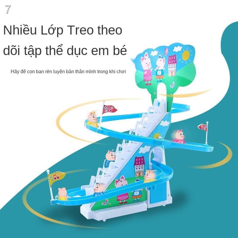 Đồ chơi leo cầu thang Peppa Pig cùng kiểu Douyin Trẻ em trượt điện Xe đạp lên cho bé trai