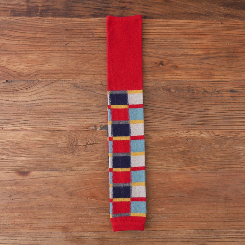 Youyo Vớ Len Ống Dài In Họa Tiết Kẻ Sọc Nhiều Màu Sắc Ấm Áp Cho Nữ