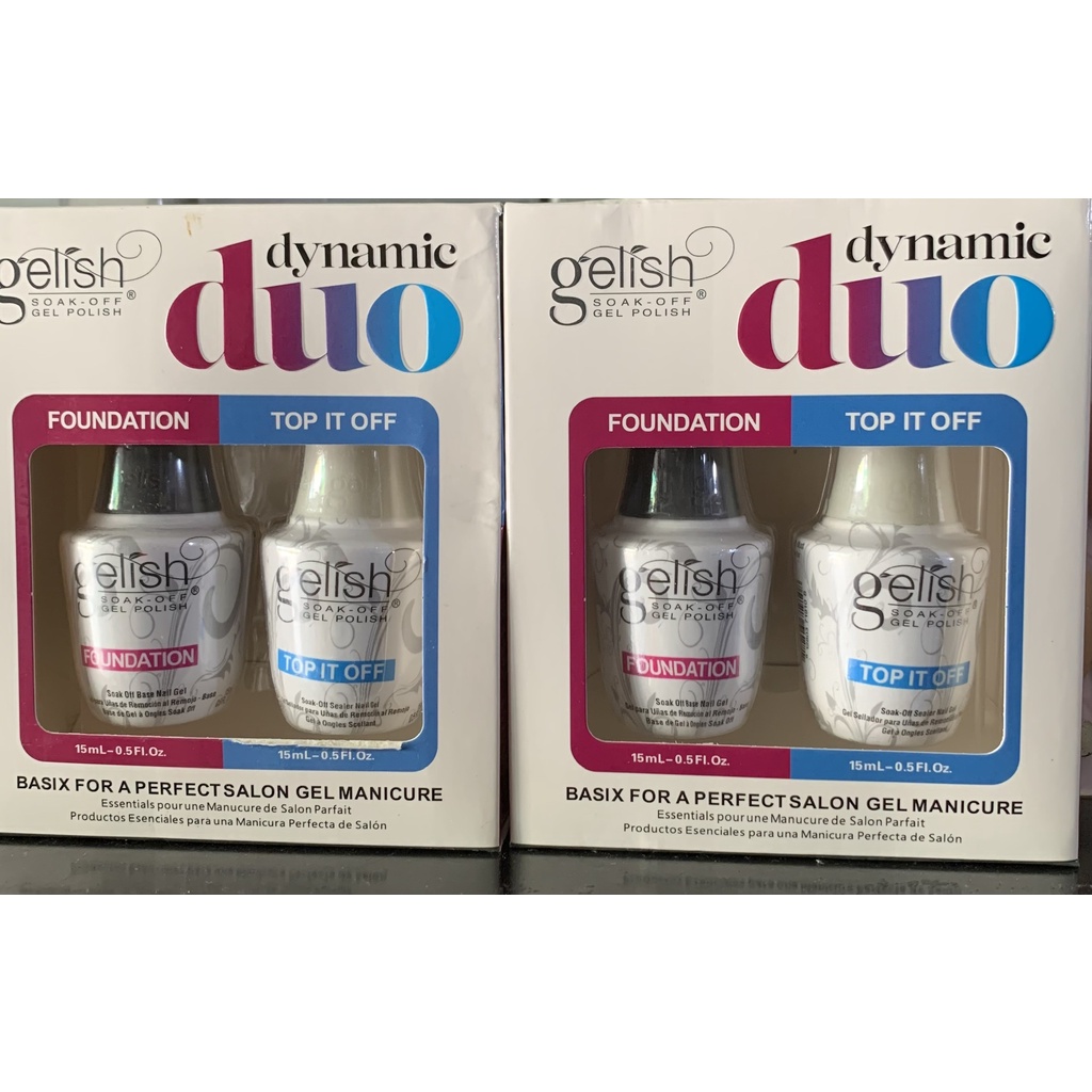 Cặp Base + Top Gelish Dành Cho Sơn Gel Rất Bóng Và Bền 15ml x 2