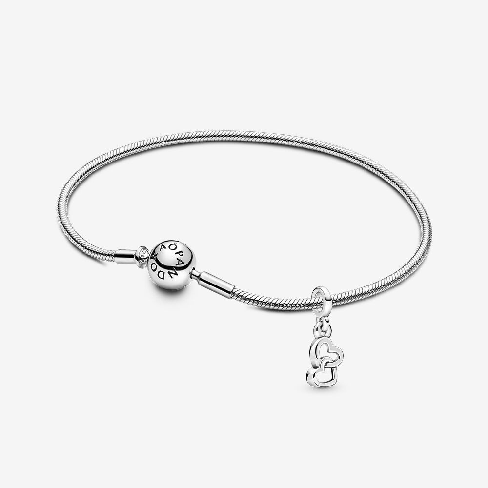 PANDORA Vòng Đeo Tay Mạ Bạc 925 Mỏng Cao Cấp Thời Trang