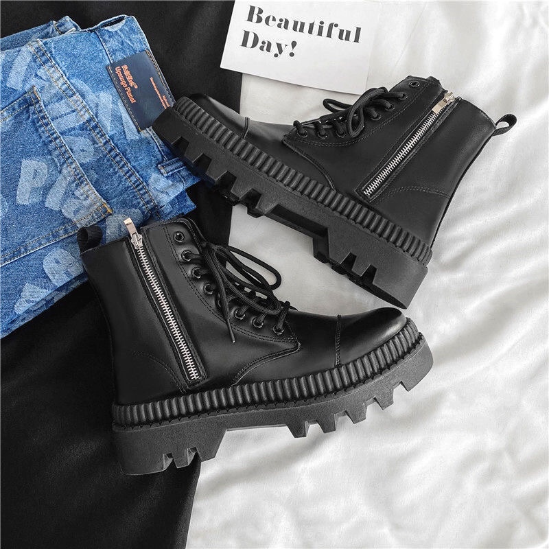 Order Boots nam có khoá kéo phong cách Ulzzang mới nhất thu đông | BigBuy360 - bigbuy360.vn