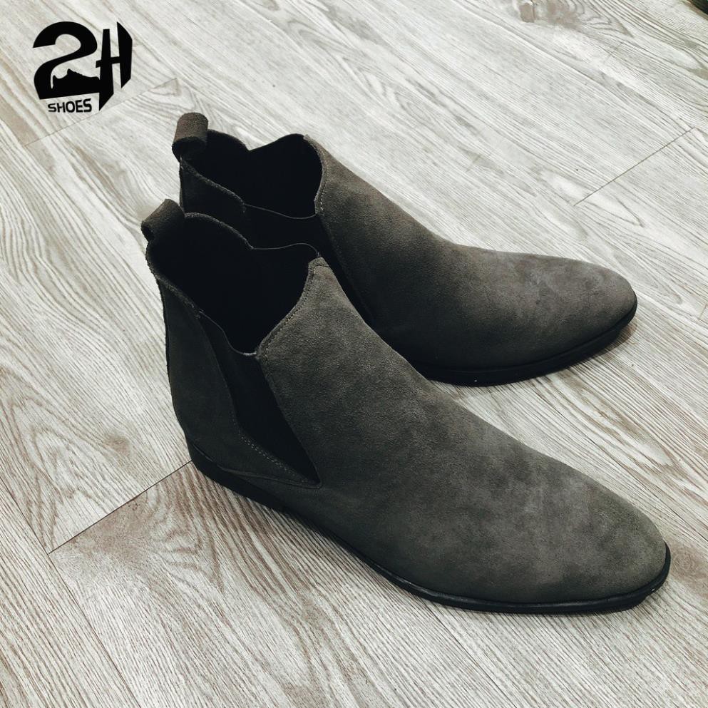 Giày nam chelsea boot da bò lộn 2H - 47 -ah22