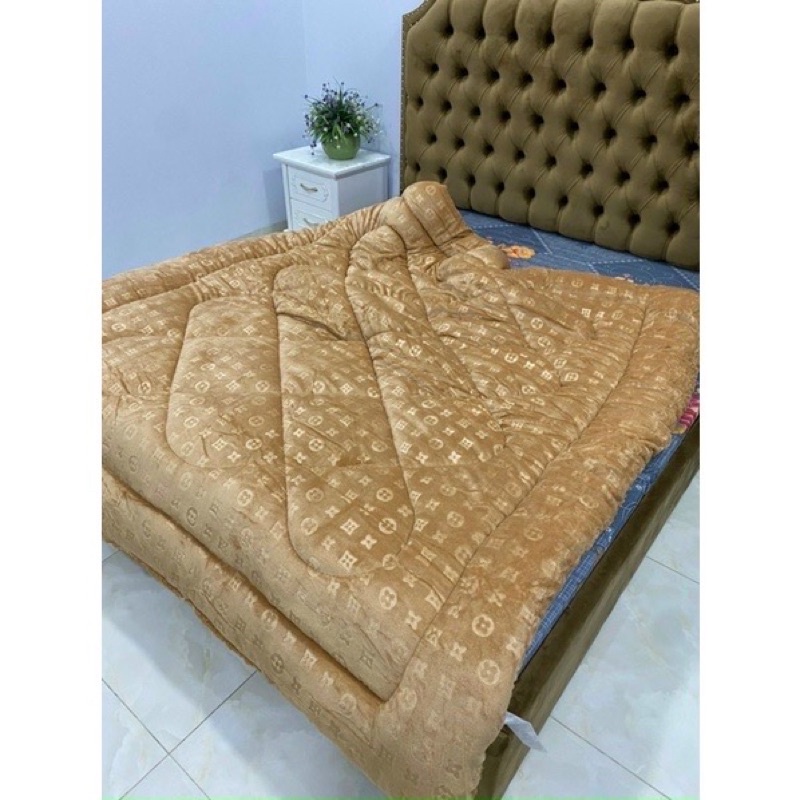 [FREESHIP]Chăn Lông Cừu 3 Lớp 4kg 2m3x2m  lông nỉ mịn siêu ấm dày dặn