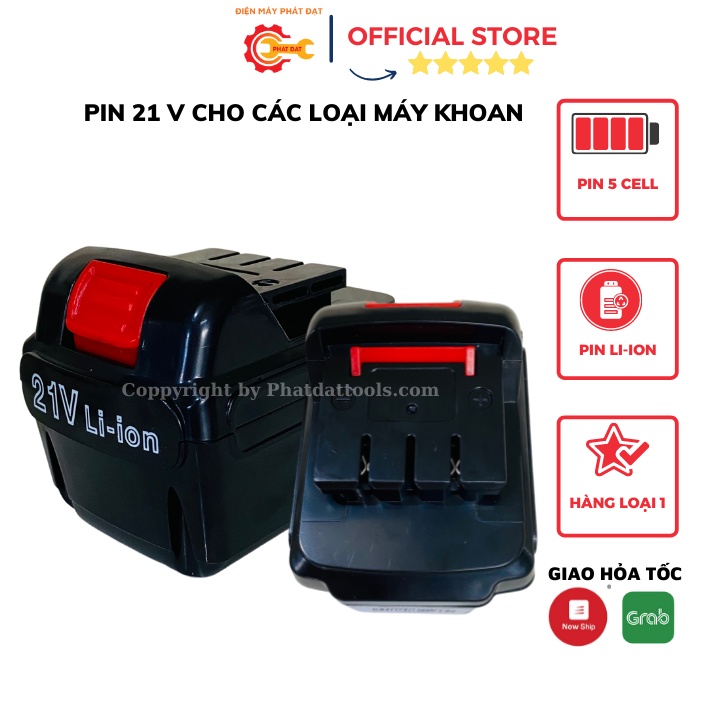 Pin 21V Cho Tất Cả Các Dòng Máy Khoan Pin 21V Hàng Loại 1