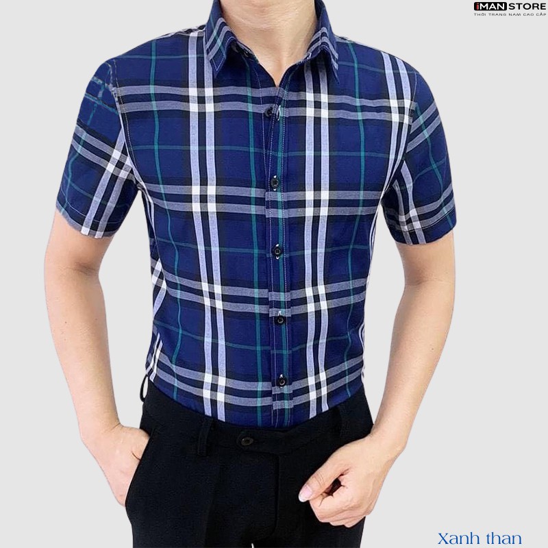 Áo Sơ Mi Nam Ngắn Tay BBR, Áo Sơ Mi Nam Hàn Quốc Công Sở Chất Vải Cao Cấp Bền Đẹp, Thoáng Mát